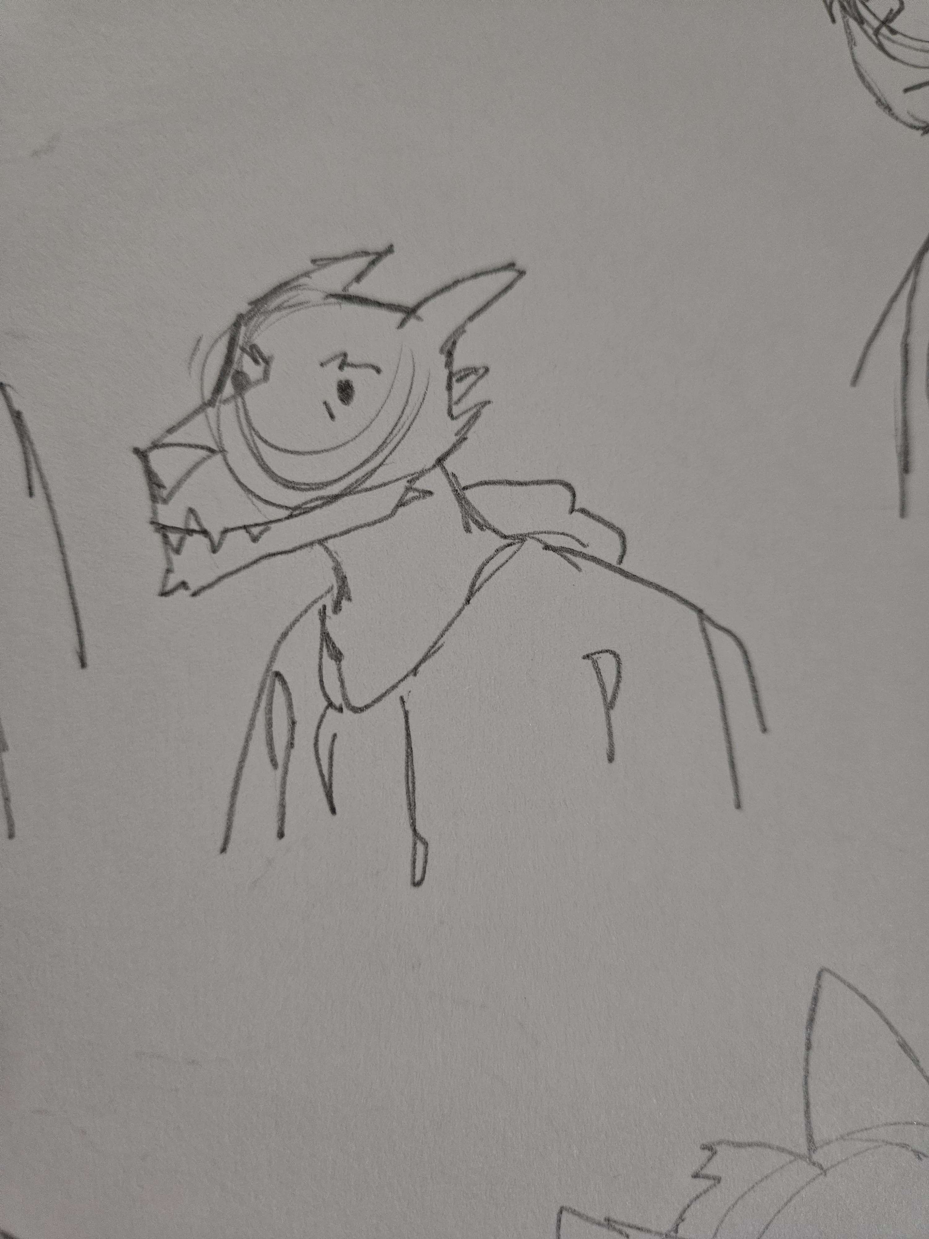 a small pencil doodle of Mary Anne Skuttles from Fantasy High Junior Year